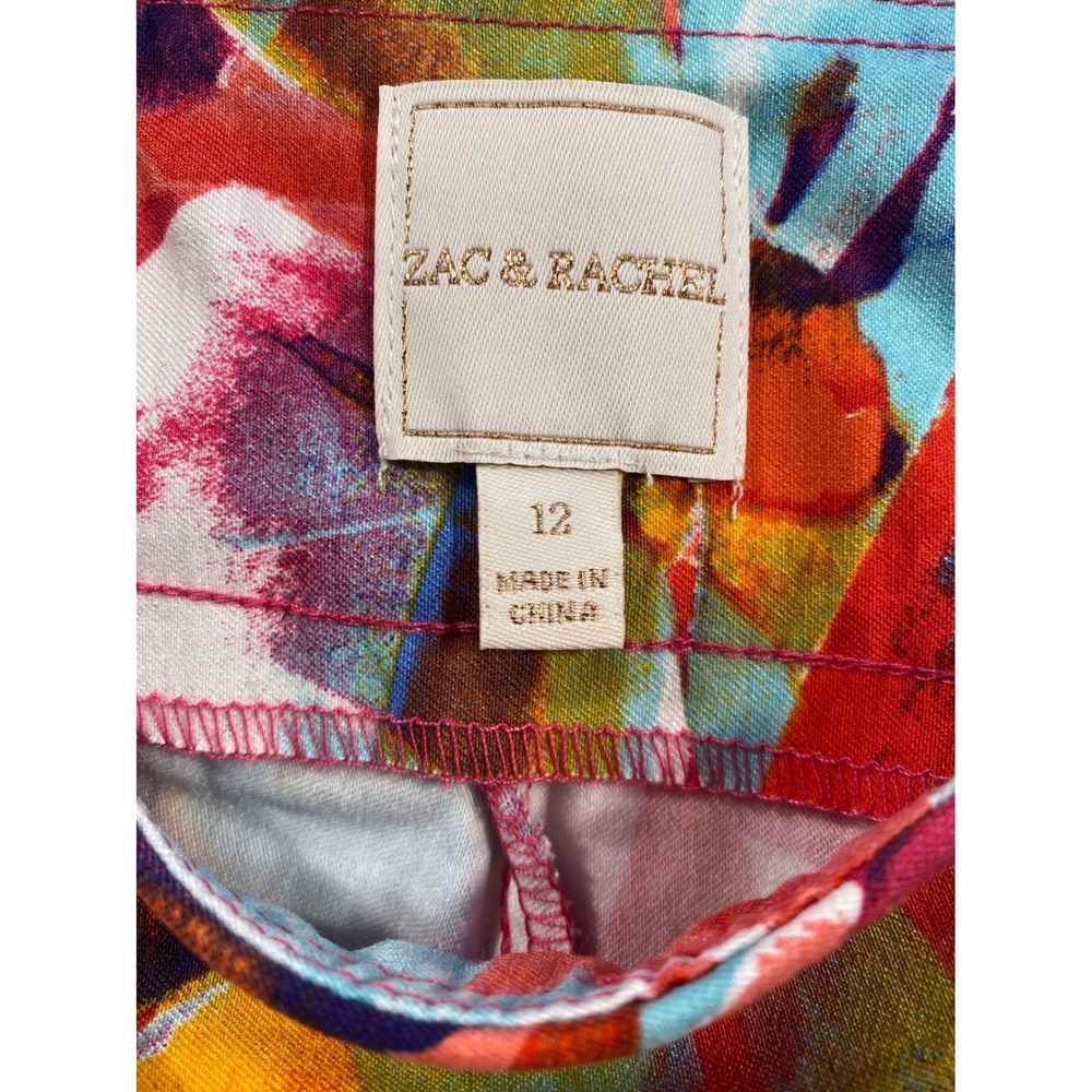 Zac & Rachel Tropical Floral Skort Sz 12 Resort Vacation Coastal Chic - Picture 4 of 8